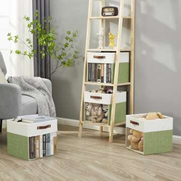 Bagnizer Linen Storage Cubes - 4 Pack Foldable Organizers