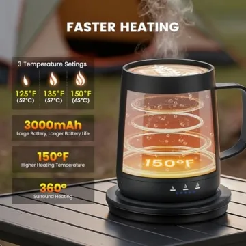 Smart Self Heating Coffee Mug with Temperature Control