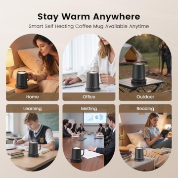 Smart Self Heating Coffee Mug with Temperature Control