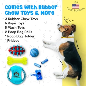 Pacific Pups 18 Piece Dog Toy Pack for Happy Pups