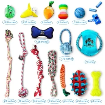 Pacific Pups 18 Piece Dog Toy Pack for Happy Pups
