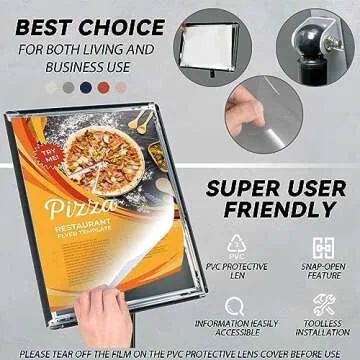 Adjustable Floor Standing Sign Holder - Heavy Duty Snap Frame