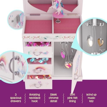 Unicorn Musical Jewelry Box - Enchanting Gifts for Girls
