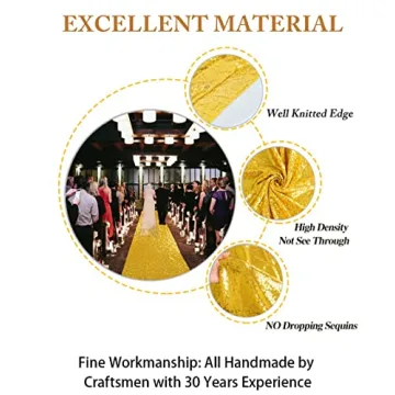 ShinyGold Aisle Runner 4FTx35FT for Elegant Weddings