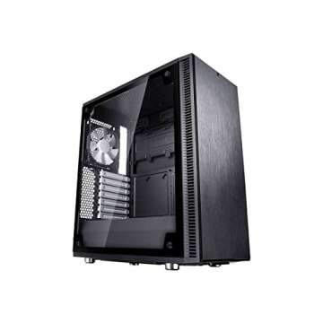 Fractal Design Define C Tempered Glass - Compact Mid Tower Computer Case - ATX - High Airflow and Si...