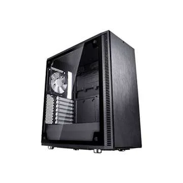 Fractal Design Define C Tempered Glass - Compact Mid Tower Computer Case - ATX - High Airflow and Si...