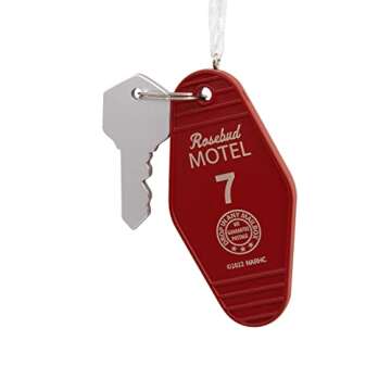 Hallmark Schitt's Creek Rosebud Motel Room Key Christmas Ornament