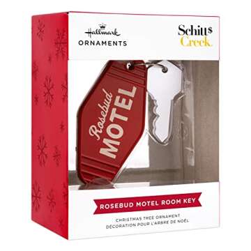 Hallmark Schitt's Creek Rosebud Motel Room Key Christmas Ornament