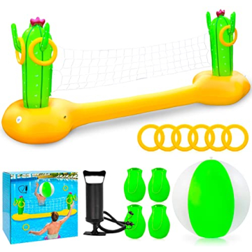 Chuiendi Inflatable Pool Volleyball Set for Summer Fun