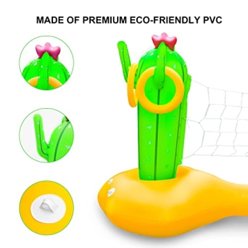 Chuiendi Inflatable Pool Volleyball Set for Summer Fun