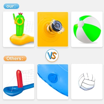 Chuiendi Inflatable Pool Volleyball Set for Summer Fun