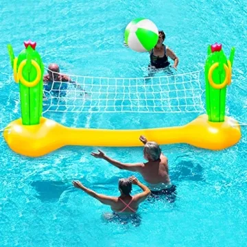 Chuiendi Inflatable Pool Volleyball Set for Summer Fun