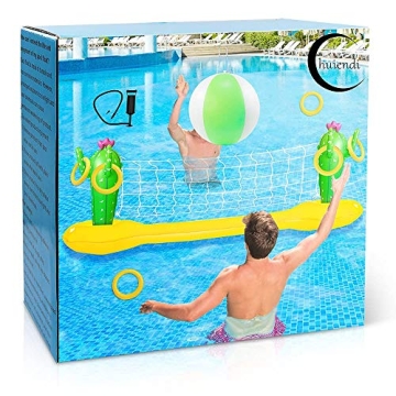 Chuiendi Inflatable Pool Volleyball Set for Summer Fun