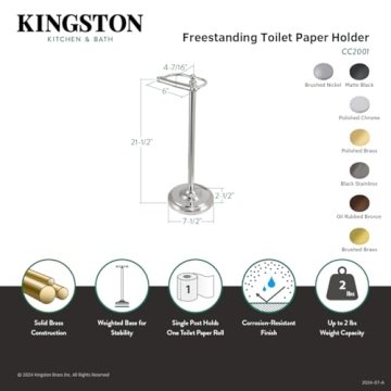 Kingston Brass Pedestal Paper Holder in Oil Rubbed Bronze