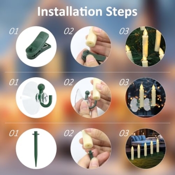 PChero 10pcs LED Taper Candles with Remote Control