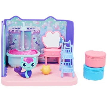 Gabby's Dollhouse Primp and Pamper Bathroom Set with MerCat Figure