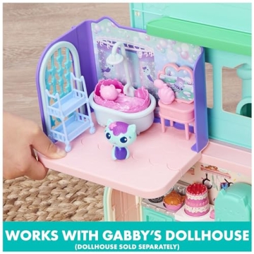 Gabby's Dollhouse Primp and Pamper Bathroom Set with MerCat Figure