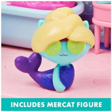 Gabby's Dollhouse Primp and Pamper Bathroom Set with MerCat Figure