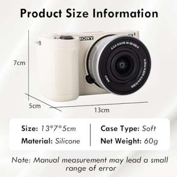 MUZIRI KINOKOO Soft Silicone Case Compatible for Sony ZVE10 II/ZV-E10 II Camera, Protective Case for...