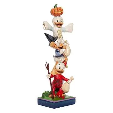 Enesco Jim Shore Disney Traditions Halloween Huey, Dewey and Louie Stacked Figurine, 8.5 Inch, Multicolor