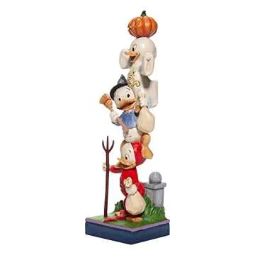 Enesco Jim Shore Disney Traditions Halloween Huey, Dewey and Louie Stacked Figurine, 8.5 Inch, Multicolor
