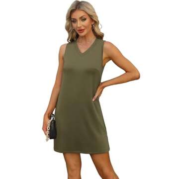 BKRIVE V-Neck Summer Casual Beach Dress for Women