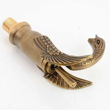 Luxury Swan Shape Brass Bathroom Sink Faucet for Elegant Use