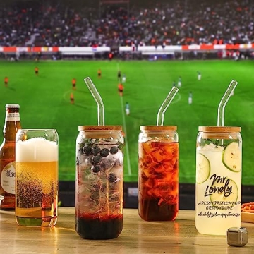 Stylish VITEVER 20 OZ Glass Cups Set - Perfect Gift