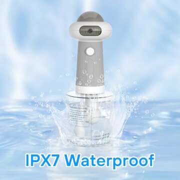 LilyAbeille Dog Shampoo Dispenser, UFO Dog Shampoo Sprayer, Electric Foaming Shampoo Dispenser for Dog and Cat Washing, for Bathtub, Kitchen Sink, Bathroom Cleaning, Grey