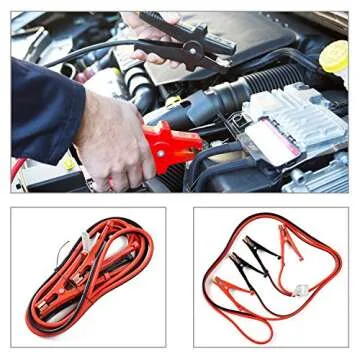 SlimK Roadside Emergency Car Kit with Jumper Cables, Heavy-Duty Tow Rope, Tire Pressure Gauge & Other Important Car Tool Kit - Durable & Organized Car Emergency Kit