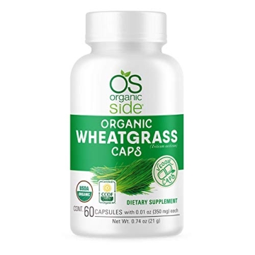 OS Organic Side Organic Wheatgrass Capsules | Clean, Vegan Supplement for Energy and Immunity