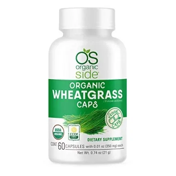 OS Organic Side Organic Wheatgrass Capsules | Clean, Vegan Supplement for Energy and Immunity