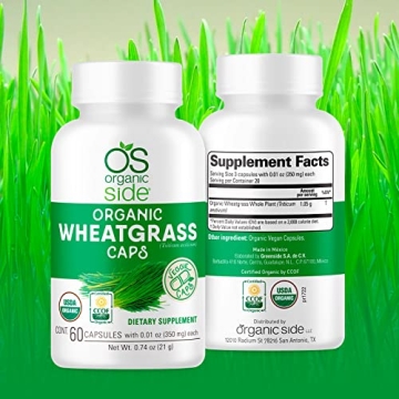 Organic Wheatgrass Capsules for Energy and Immunity