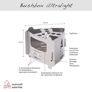 Bushbox Ultralight Pocket Stove for Outdoor Cooking