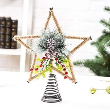 Stunning Metal Star Tree Topper for Christmas Holidays