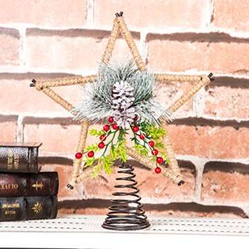 Stunning Metal Star Tree Topper for Christmas Holidays