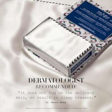 slip The Original Queen Pure Silk Pillow Case - 100% Pure 22 Momme Mulberry Silk - Queen Standard Size - Anti-Aging, Anti-BedHead, Anti-Sleep Crease, Initial Collection: Letter V (20" x 30")