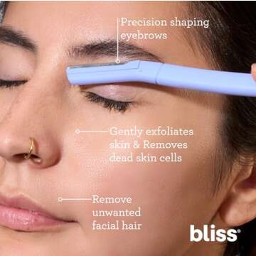 Bliss Dermaplane Razor - 16 Pack Dermaplaning Tool for Face Professional Razors for Women - Eyebrow ...