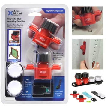 Keyhole Companion Marking Tool Set – Unique Tools Mark Keyhole Slot Fastener Locations on Walls w/...