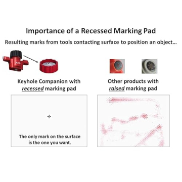 Keyhole Companion Marking Tool Set – Unique Tools Mark Keyhole Slot Fastener Locations on Walls w/o Measuring or Templates or Creating Unwanted Marks while Positioning; For keyhole hangers and slots.