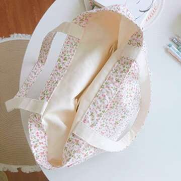 Stylish Kehpish Floral Canvas Tote Bag for All Occasions