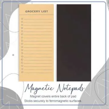Utron 6 Pack Vintage Magnetic Notepads for Refrigerator, 50 pages/book Grocery List Magnet Pad for Fridge, Design Magnetic Grocery List Pad for Fridge, Grocery List Notepad, To-Do List