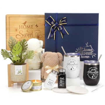 House Warming Gifts New Home, 12 Pcs Housewarming Gifts Basket for New House with Gift Box Packaging...