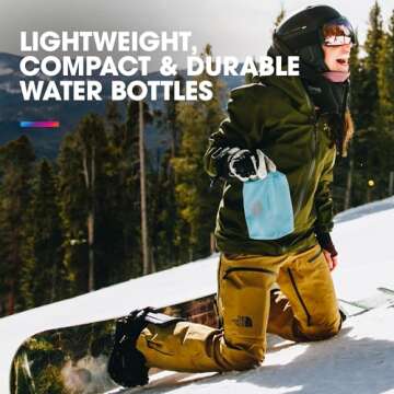 HydraPak Stow Collapsible Water Bottle - Lightweight & Travel-Friendly 500ml