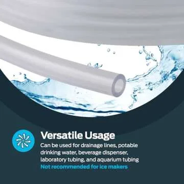EZ-FLO 1/2 Inch ID PVC Clear Vinyl Tubing - 10 Feet