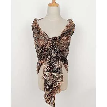 Elegant L'VOW Sequin Shawl for Effortless Glamour