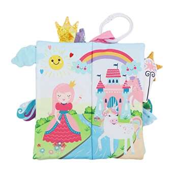 Unicorn Baby Books 0-6 Months 6 to 12 Months, Touch Feel Cloth Crinkle Books for Babies,Infants, Sof...