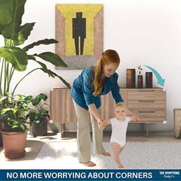 The Hamptons Baby Caring Corner Guards | Premium Clear Corner Protectors | Safety Furniture Bumpers | Long Lasting, Pre-Applied Gel Adhesive | Sharp Corner Cushion
