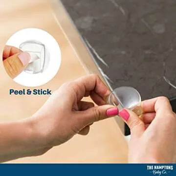 The Hamptons Baby Caring Corner Guards | Premium Clear Corner Protectors | Safety Furniture Bumpers | Long Lasting, Pre-Applied Gel Adhesive | Sharp Corner Cushion