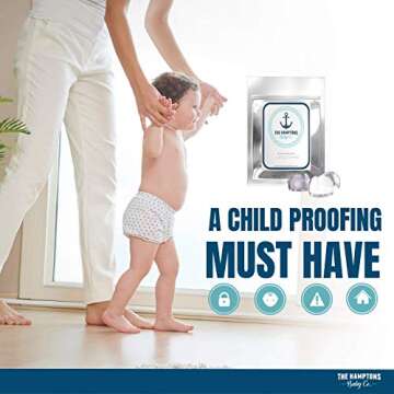 The Hamptons Baby Caring Corner Guards | Premium Clear Corner Protectors | Safety Furniture Bumpers | Long Lasting, Pre-Applied Gel Adhesive | Sharp Corner Cushion